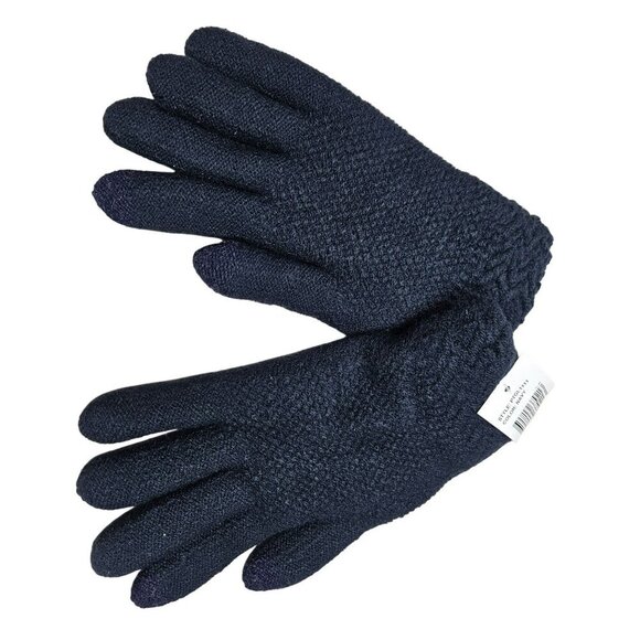Brand Unknown NWT Chunky Knit Navy Gloves With Touchscreen Fingertips Warm Soft - Picture 3 of 6